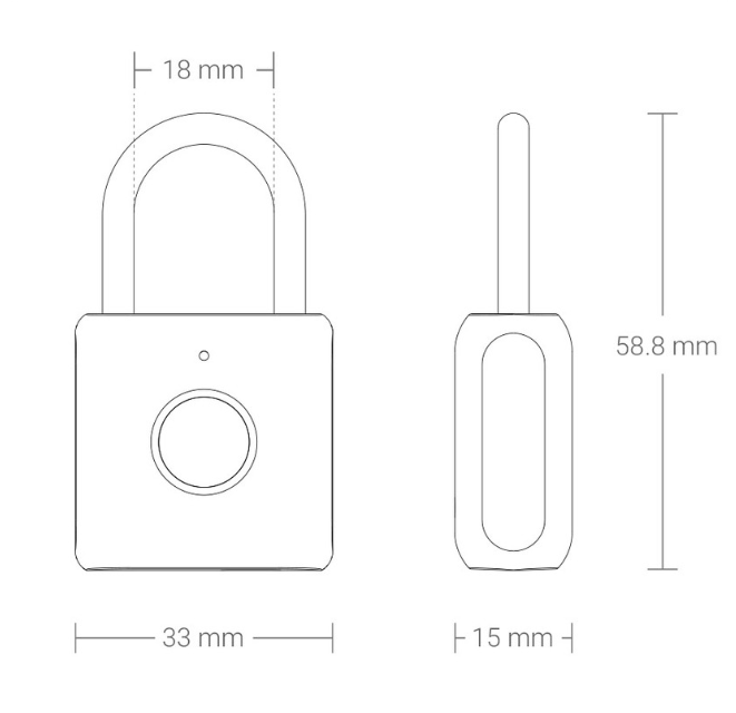 -44% Smart-Lock - Fingerprint Vorhängeschloss