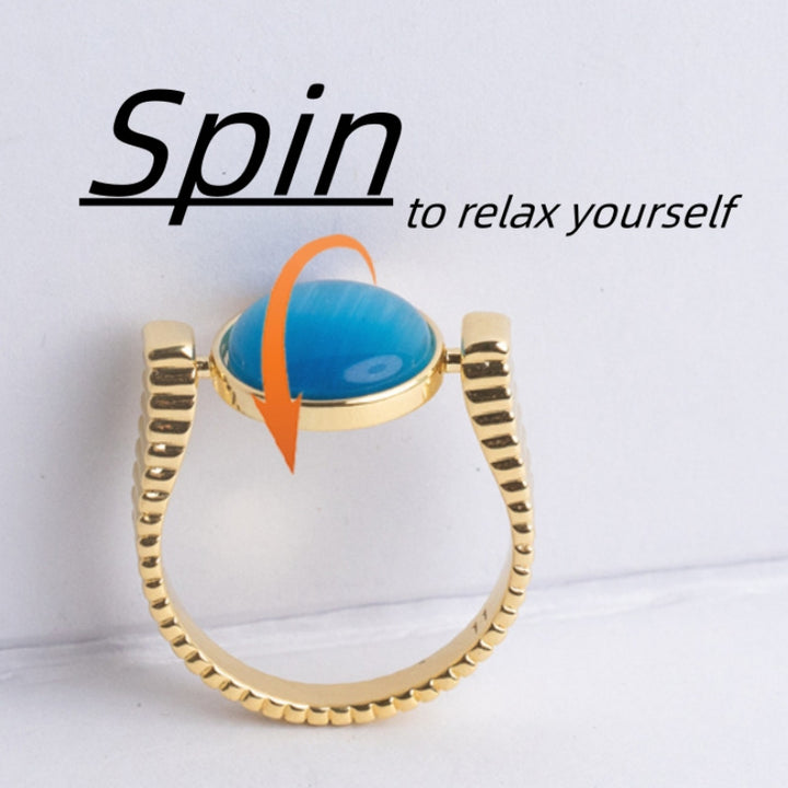 -35% Original Anti-Stress Naturstein Ring - Fidget Spinner Ring