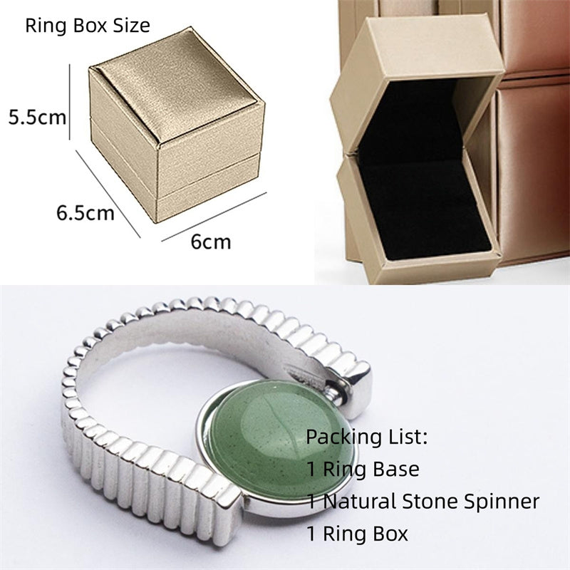 -35% Original Anti-Stress Naturstein Ring - Fidget Spinner Ring