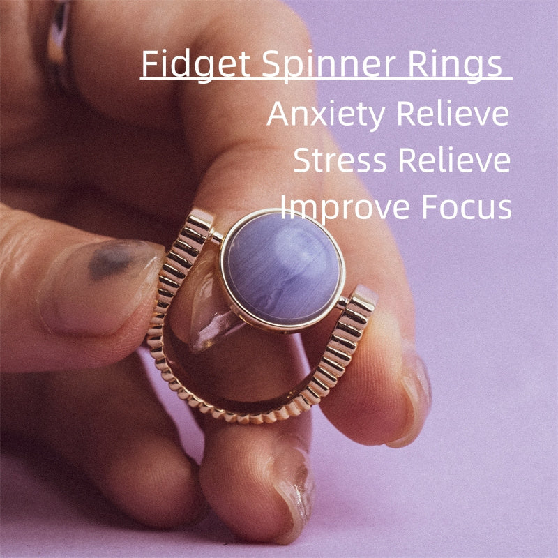 -35% Original Anti-Stress Naturstein Ring - Fidget Spinner Ring