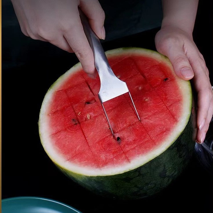 MelonMaster 2-in-1: Edelstahl Gabel und Schneidwerkzeug alle Melonen