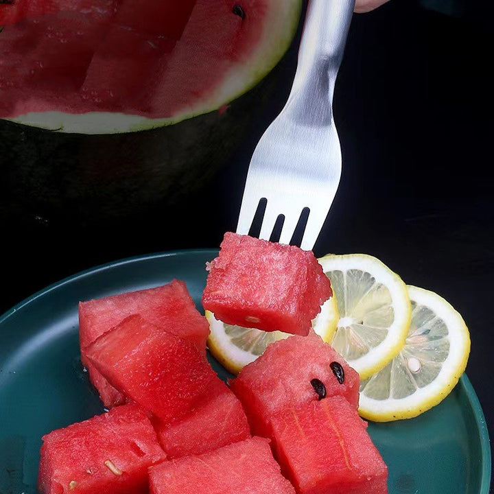 MelonMaster 2-in-1: Edelstahl Gabel und Schneidwerkzeug alle Melonen