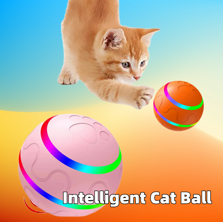 Katzen-Zauberball - Das interaktive, selbstrotierende LED-Spielzeug mit automatischer Rotation